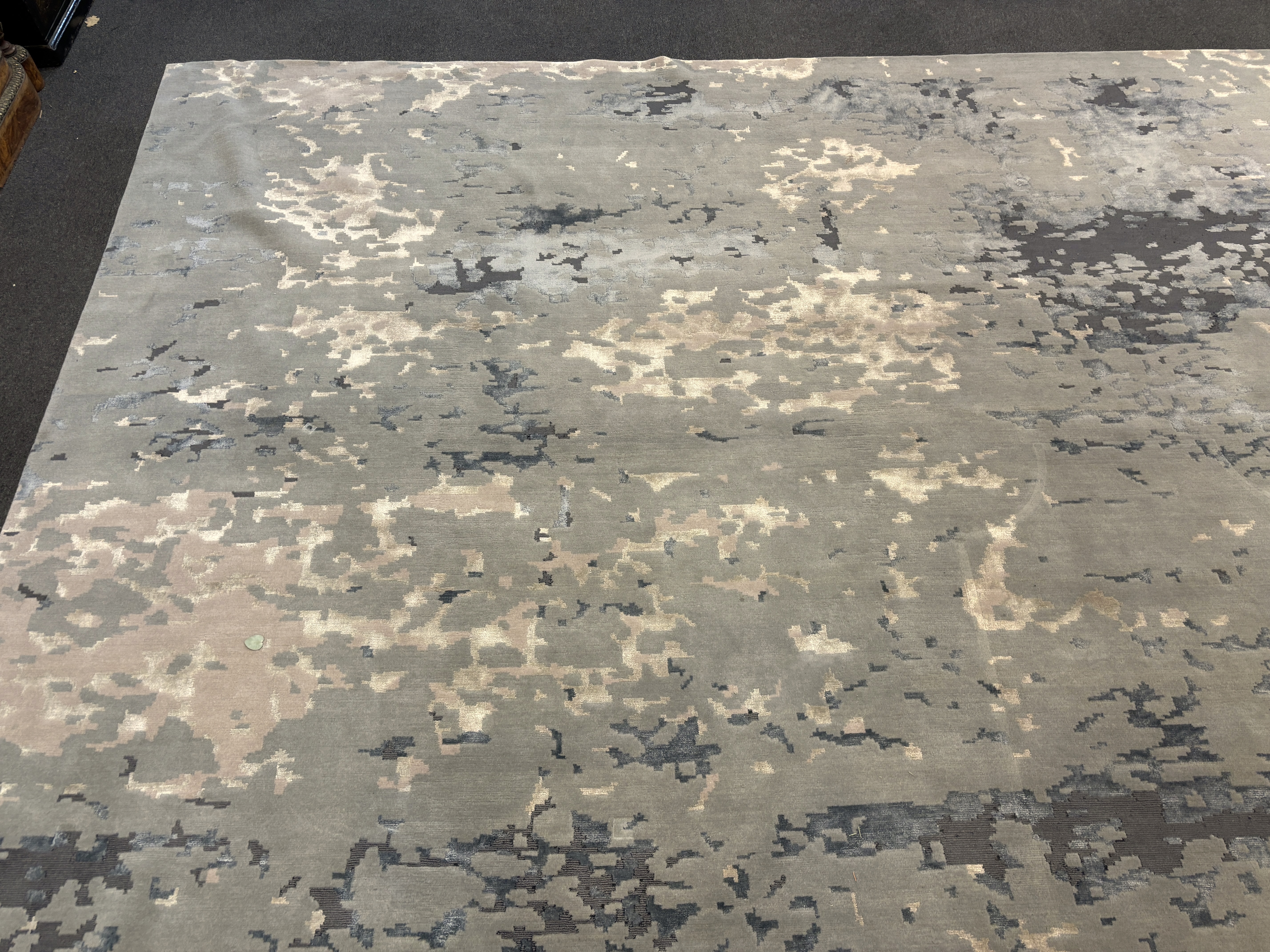 Matthew Wailes, a bamboo and wool mix hand knotted carpet, 450 x 445cm